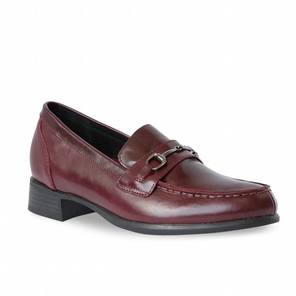 Munro Gryffin Bit Loafers Wine Glazed Calf Leather Size 7.5 Narrow - Picture 1 of 13